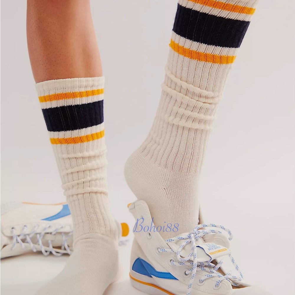 NWT Free People Retro Stripe Knee High Socks